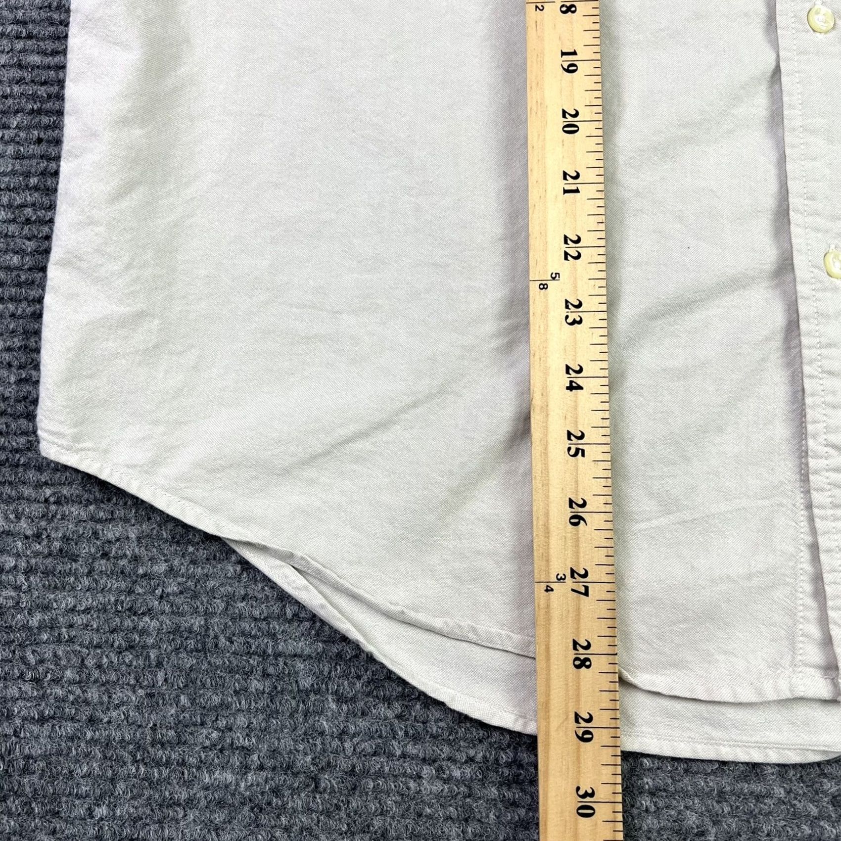 CO VINTAGE Polo Jeans Co Button Down Shirt Mens Adult Medium Embroidered RL Flag Logo Beige Size US 31 - 5 Thumbnail