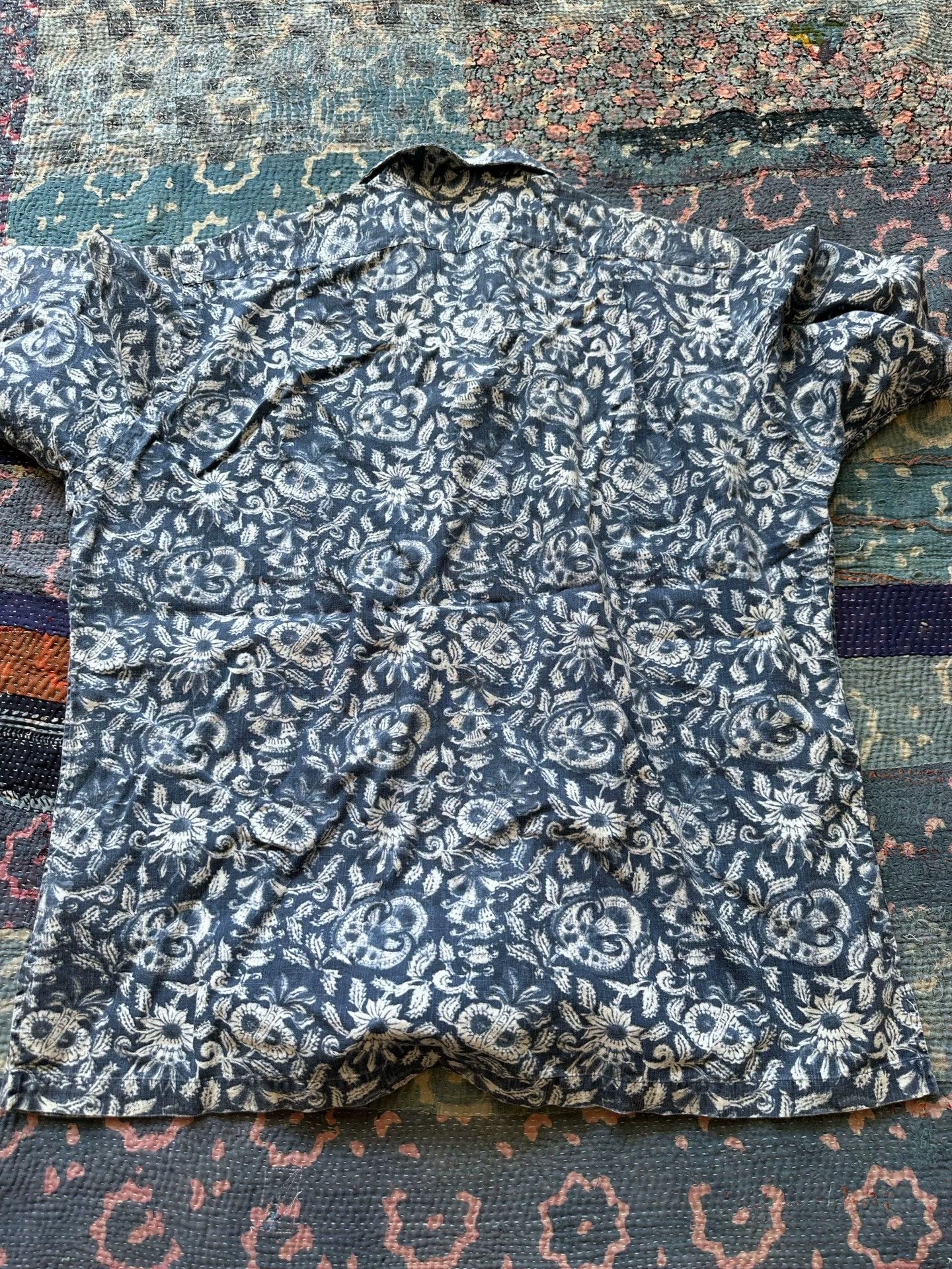 RRL Ralph Lauren RRL indigo dyed floral shirt L new Size US L / EU 52-54 / 3 - 2 Thumbnail