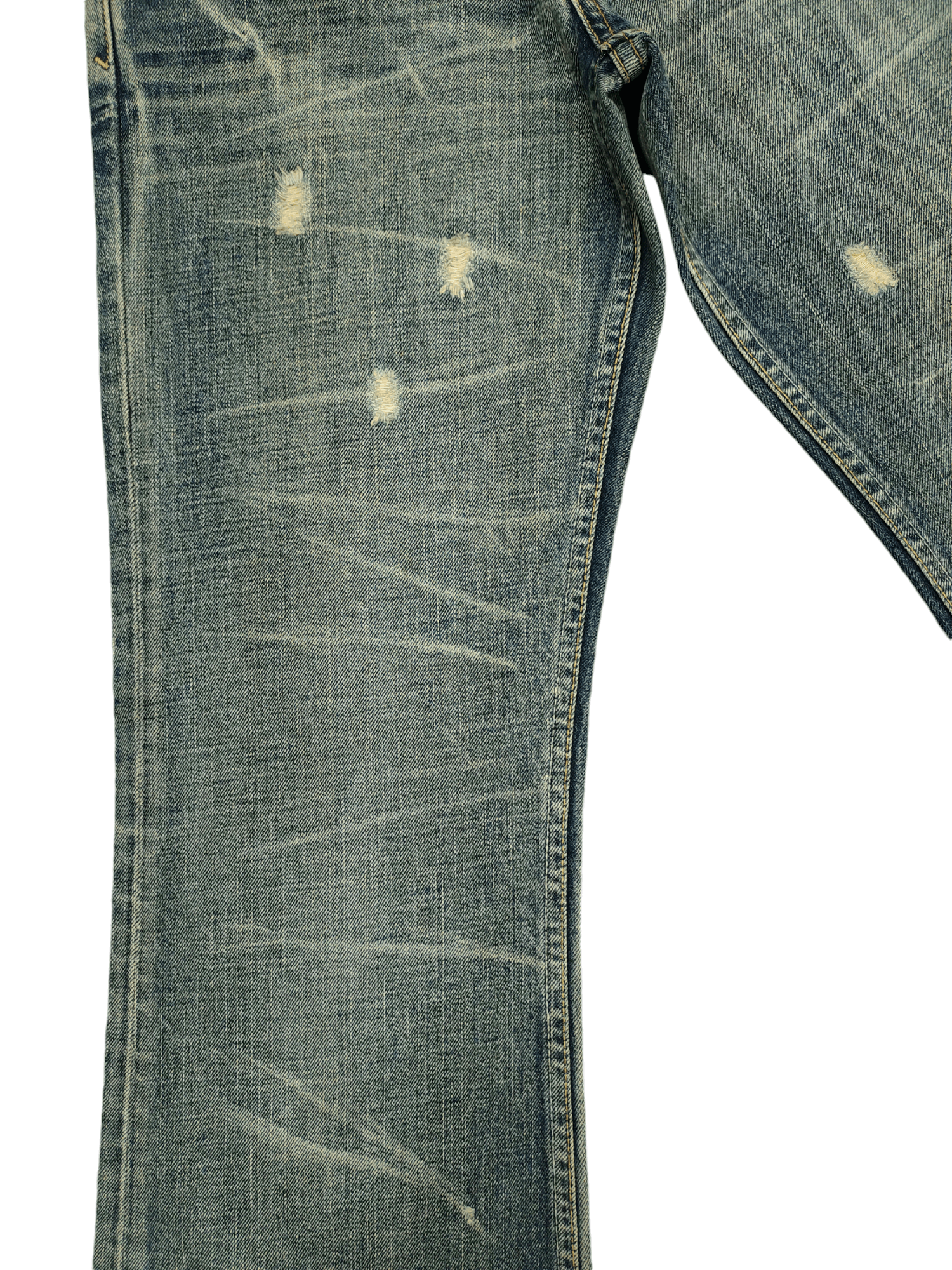 If Six Was Nine Flare Jeans 575 Denim Clawmark Distress Faded Bootcut Y2k Size US 29 - 6 Thumbnail