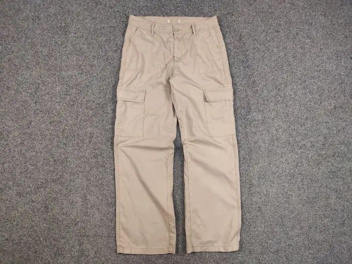 Japanese Brand Vintage Japanese Casual Beige Baggy Cargo Pants Y2K Style Size US 32 / EU 48 - 9 Thumbnail