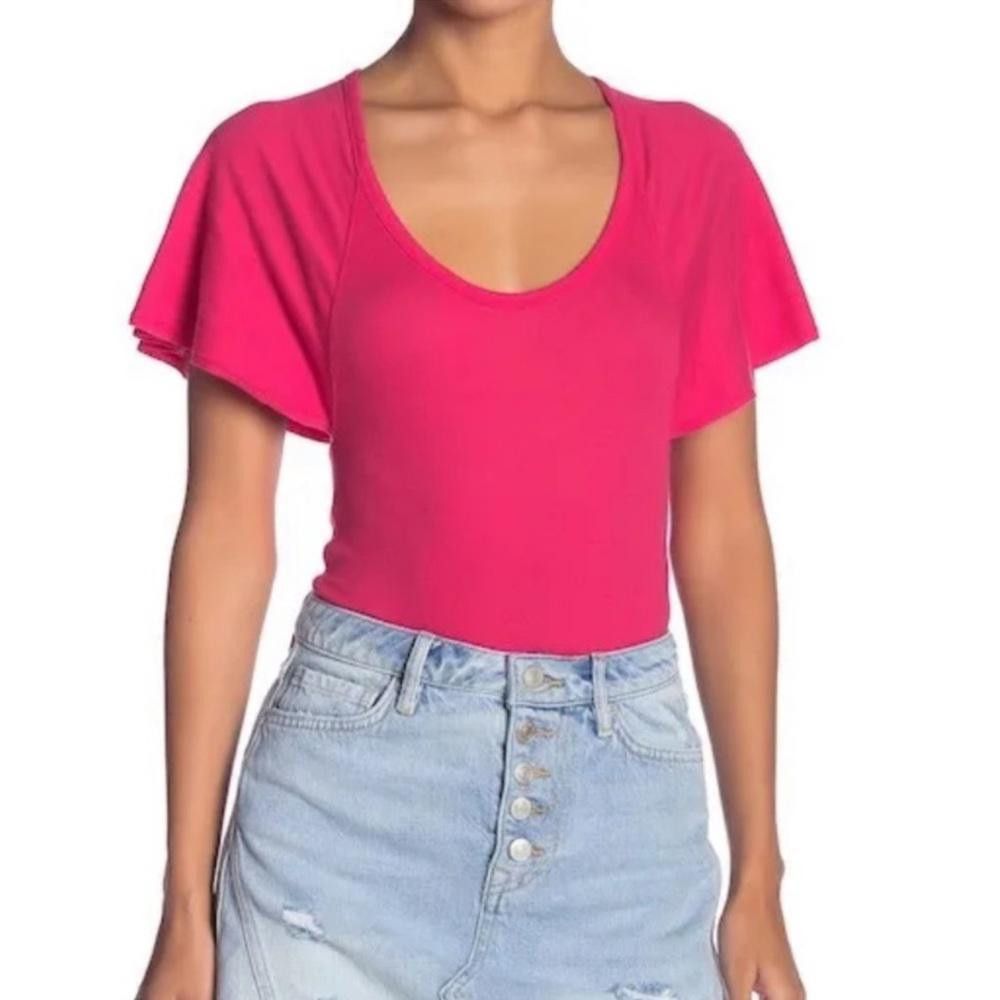 Free People Free People l Red Byron Ribbed Bodysuit Size Large Size L / US 10 / IT 46 - 10 Thumbnail