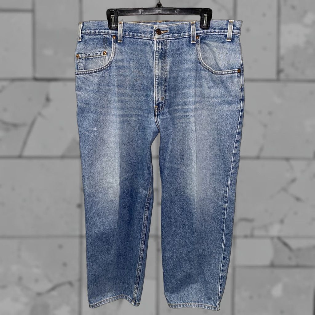 Levi's Levi's 545 Jeans Mens Blue Zip Fly Denim Regular 37x26 Denim Jeans Mens Regular Size 37 Blue Levi's 545 VTG? Size US 37 - 1 Thumbnail