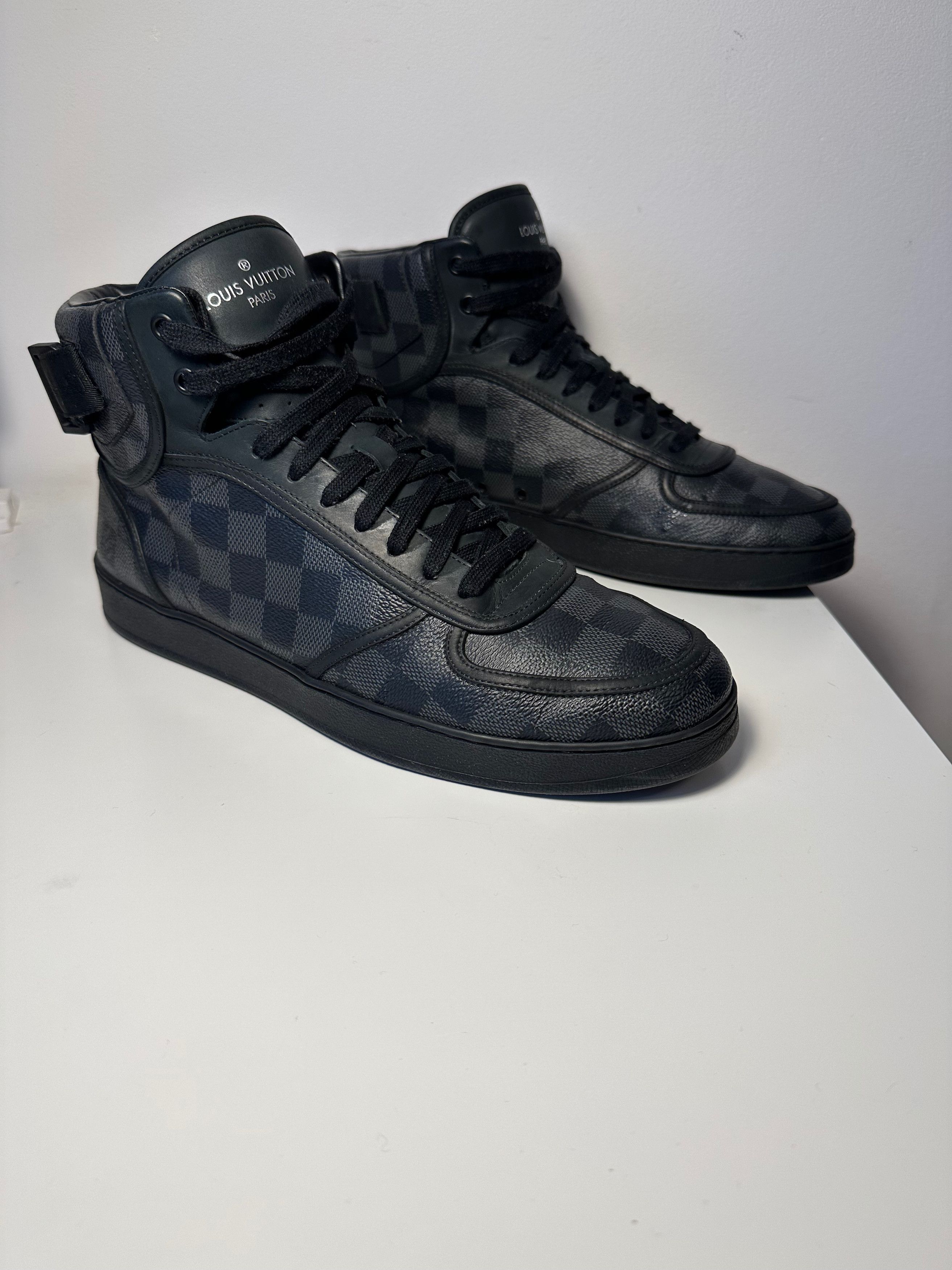 Louis Vuitton Damier Graphite Rivoli High-Top Sneaker Boot