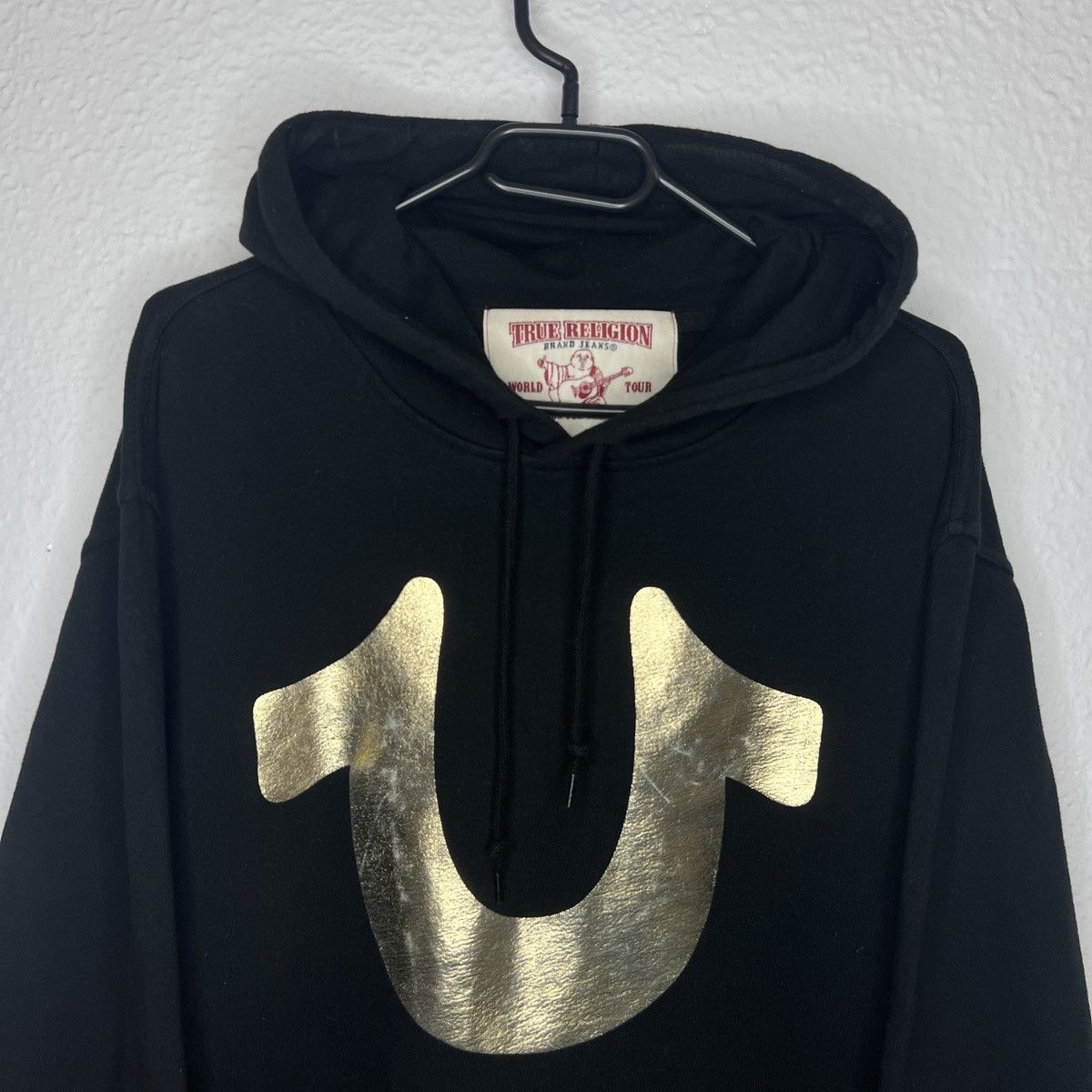 Japanese Brand × True Religion True Religion Hoodie Black Horseshoe Logo Gold Retro Drill Size US M / EU 48-50 / 2 - 4 Thumbnail