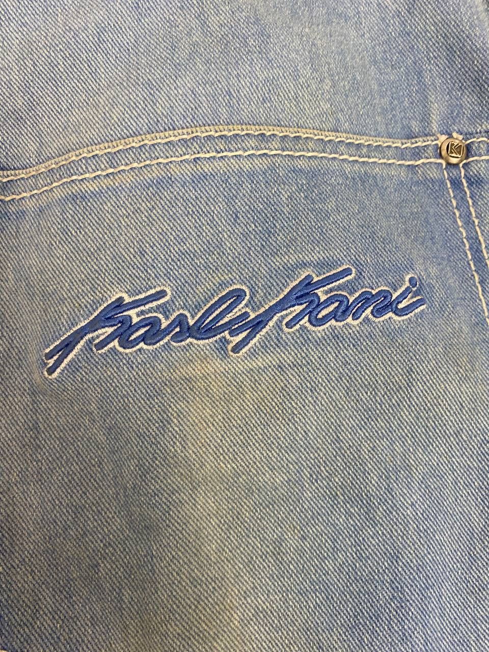 vintage 90s karl kani baggy denim embroided logo