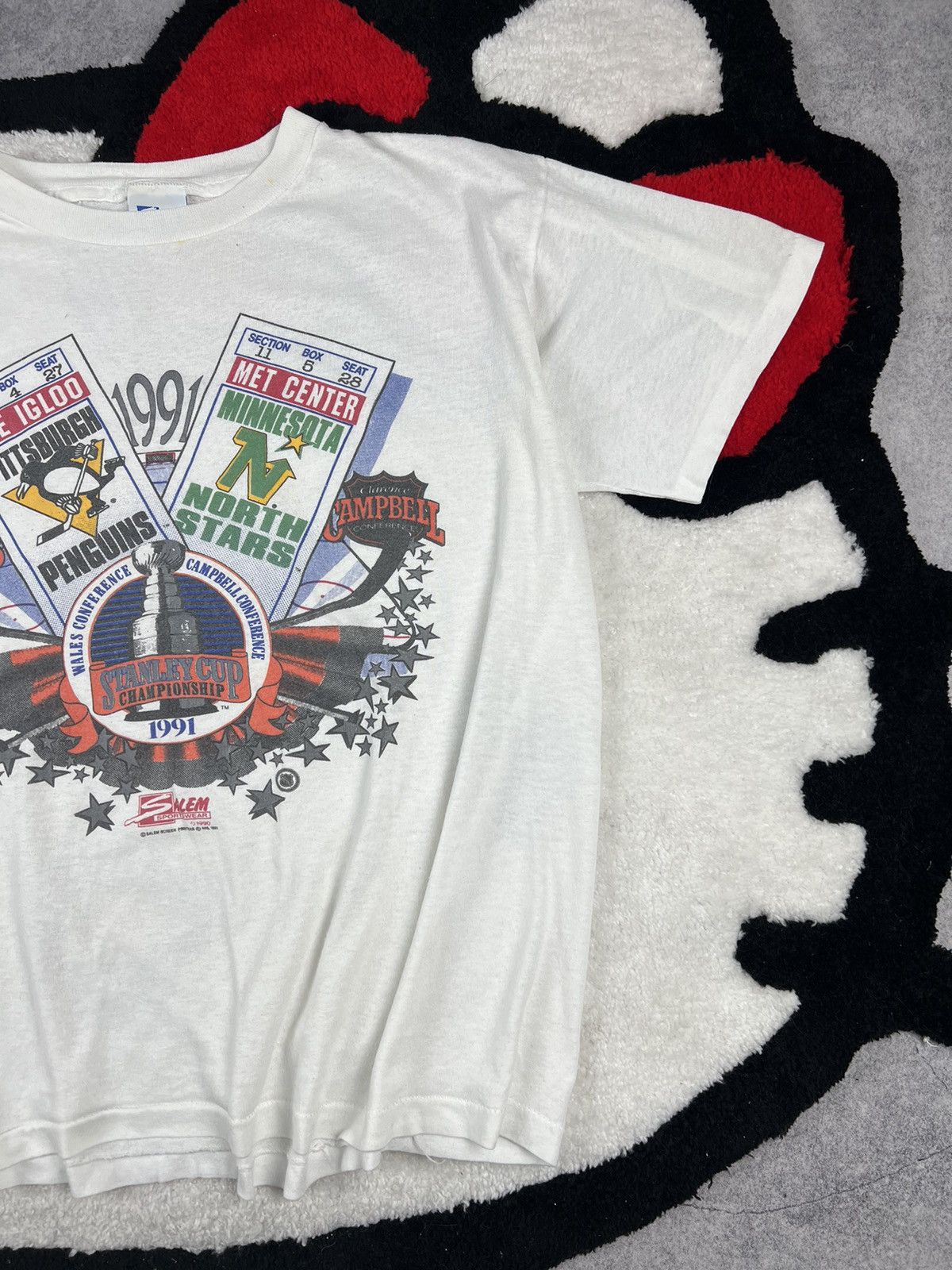 NHL Vintage Penguins 1991 Northstars Stanley Cup Final USA Tee Size US XL / EU 56 / 4 - 3 Thumbnail