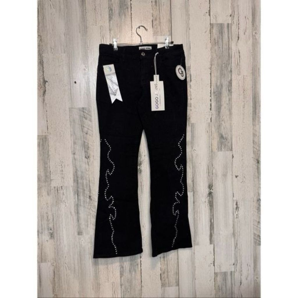 J Brand OGO Jeans 11/30 Bootcut Rhinestone Studded Low Rise Jeans Size 24" / US 00 / IT 34 - 1 Thumbnail