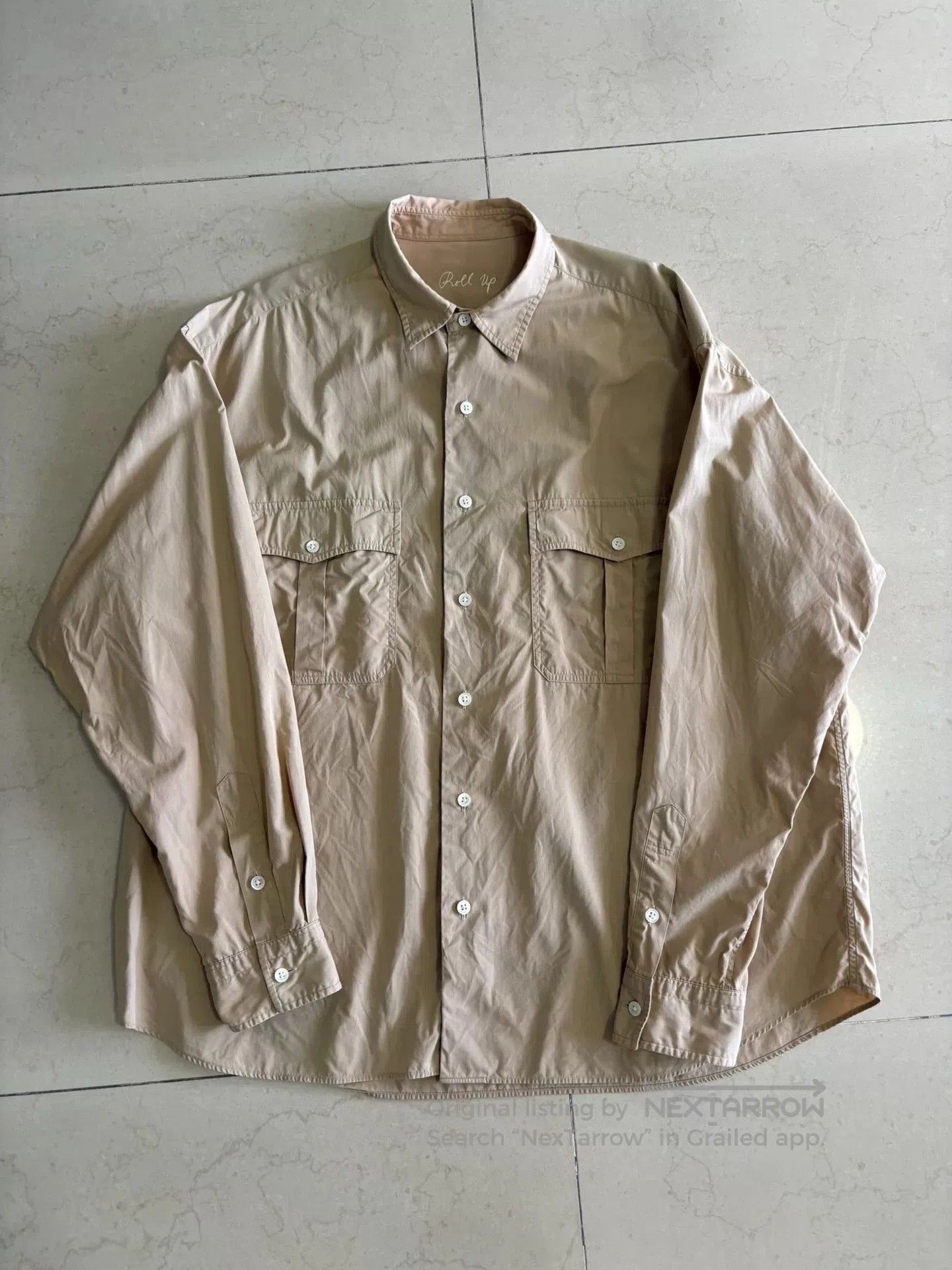 Porter Classic Porter Classic Roll Up Shirt in Khaki. Size US L / EU 52-54 / 3 - 1 Thumbnail