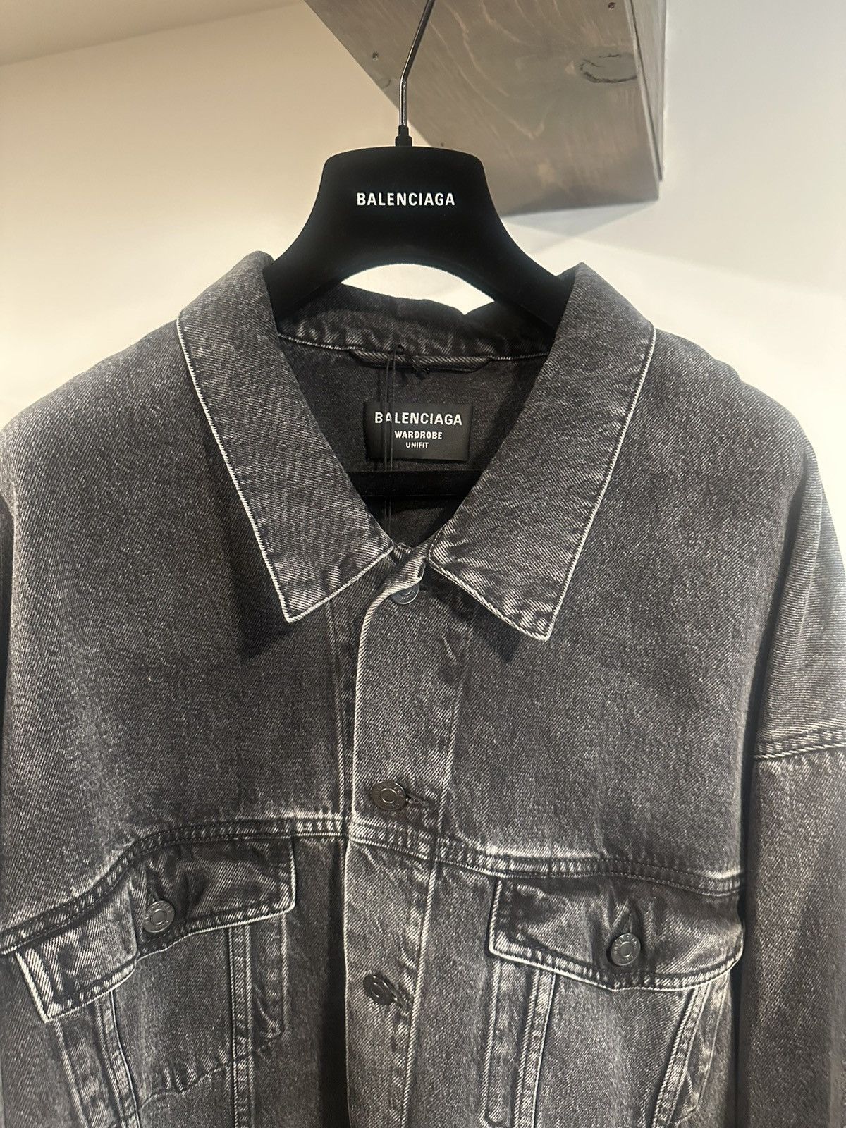 Balenciaga Balenciaga Matalica Denim Jacket Size US XL / EU 56 / 4 - 2 Thumbnail