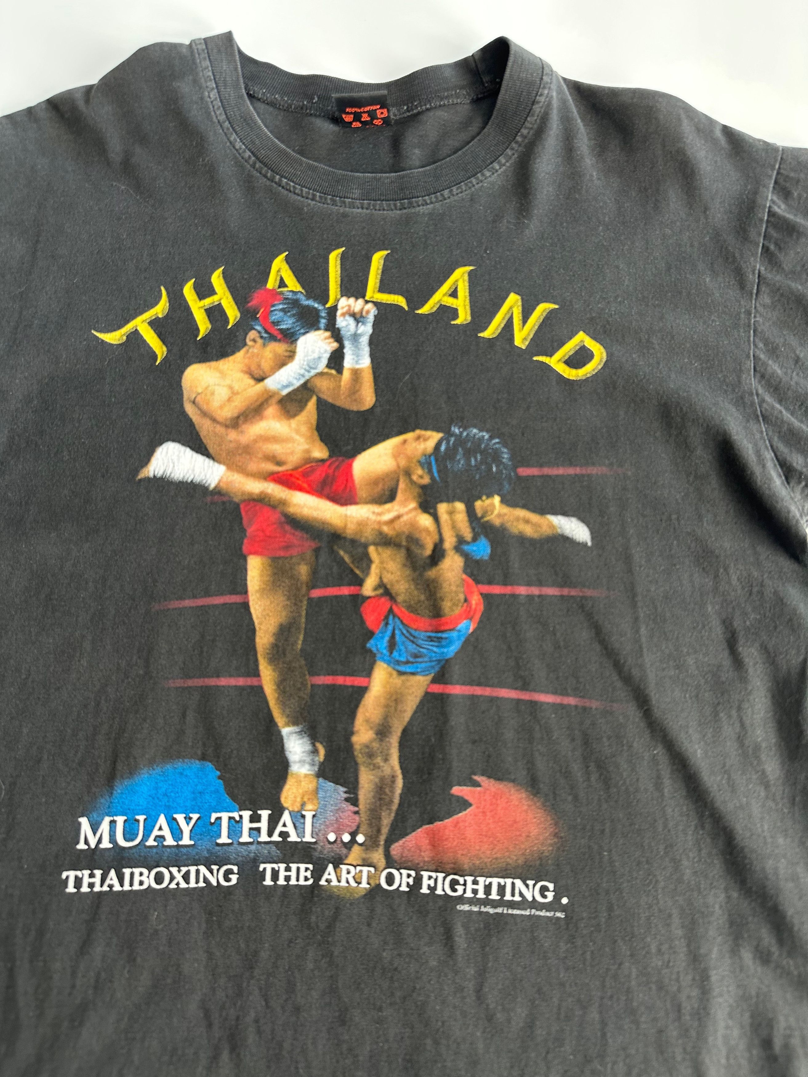 Vintage official Joligolf licensed product 562 Muay Thai graphic tee Size US L / EU 52-54 / 3 - 4 Thumbnail