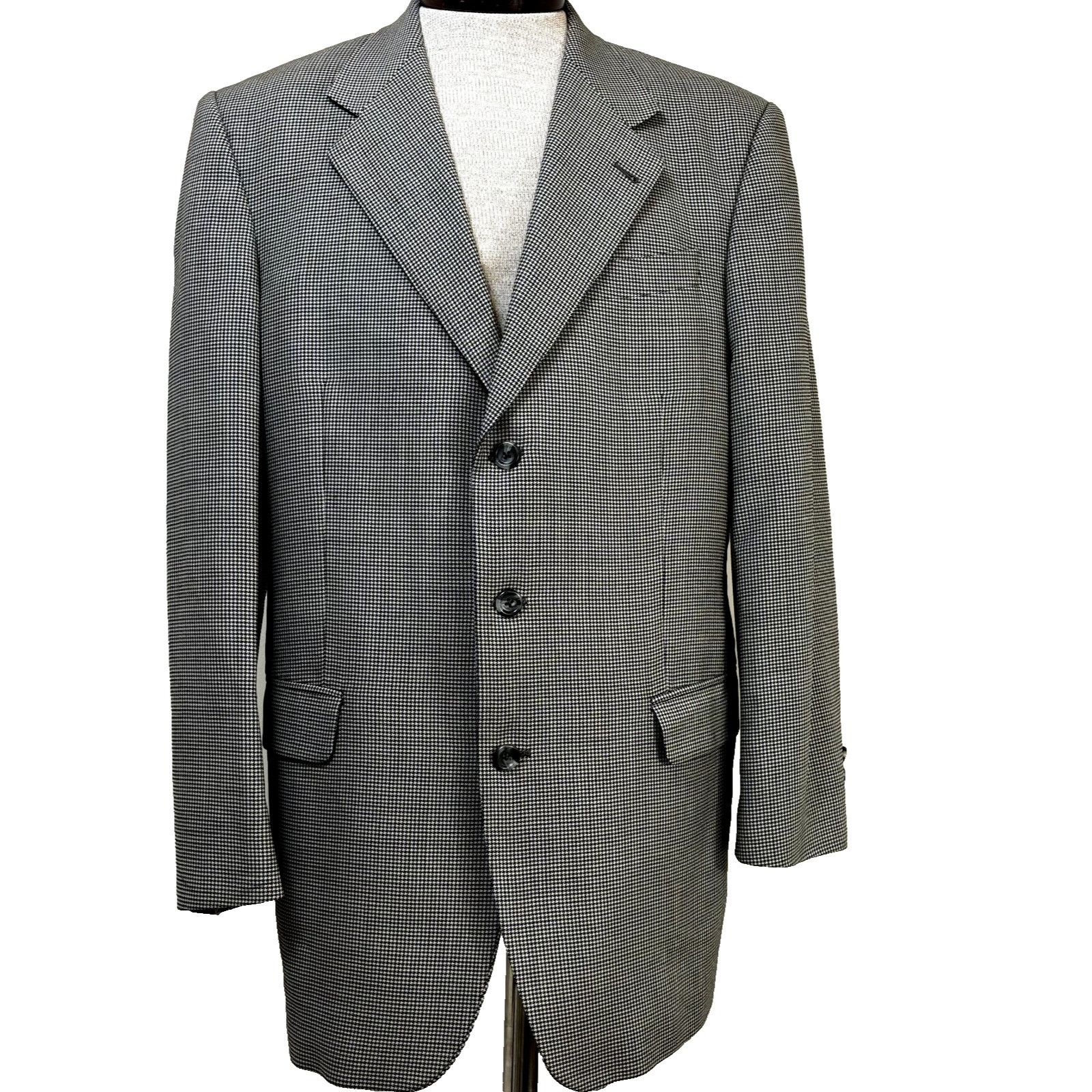 Jack Victor Jack Victor Men's Sport Coat Blazer 46L Multicolor Houndstoo Size 46L - 1 Thumbnail