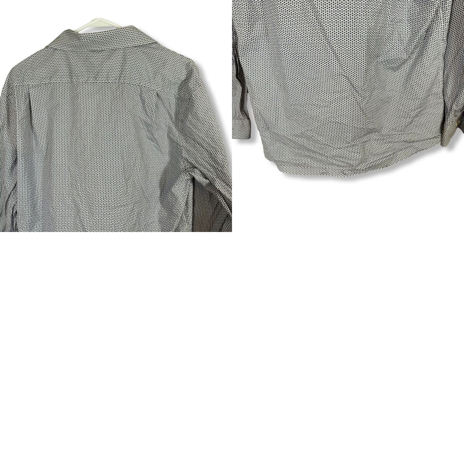 Tommy Hilfiger Tommy Hilfiger Dress Shirt Men L Slim Fit Navy White Long Sleeve Button Up M 32 Size 42R - 9 Thumbnail