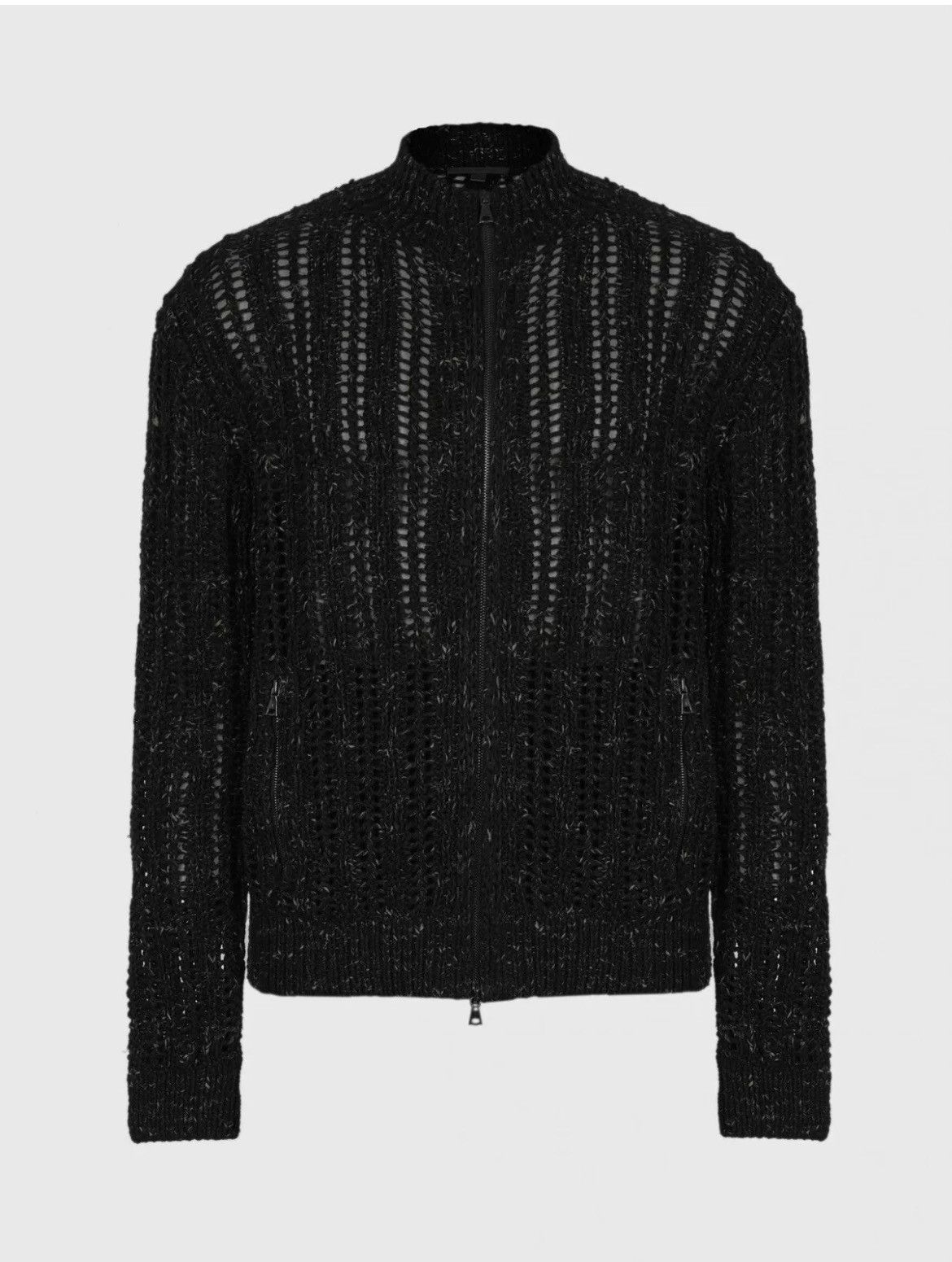 Cable sweater jacket. Size large