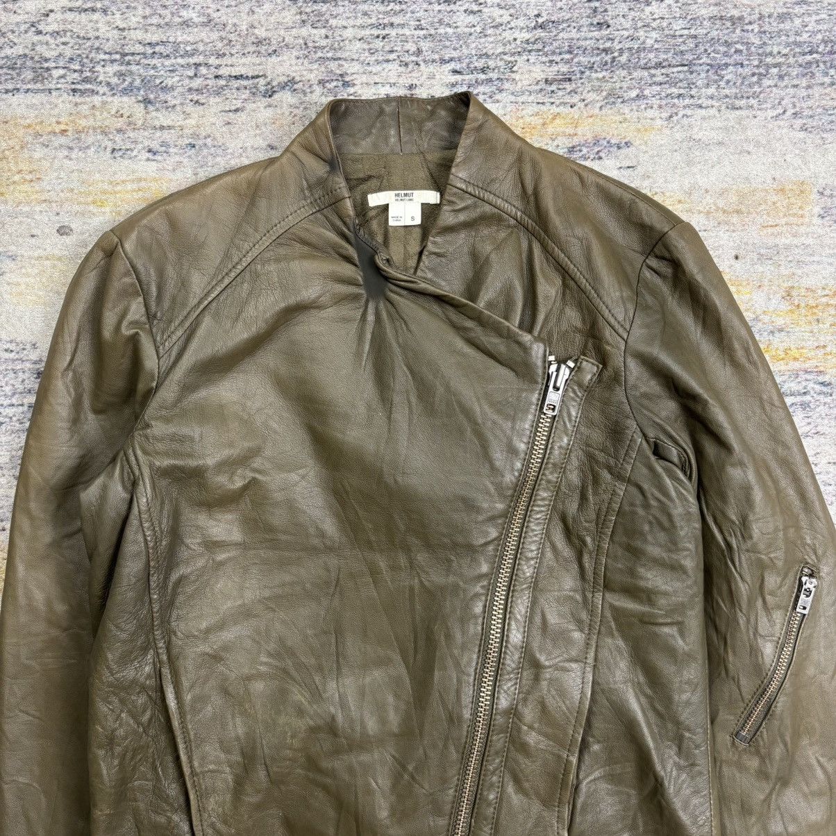 Helmut Lang Helmut lang assymetrical leather jacket Size S / US 4 / IT 40 - 5 Thumbnail