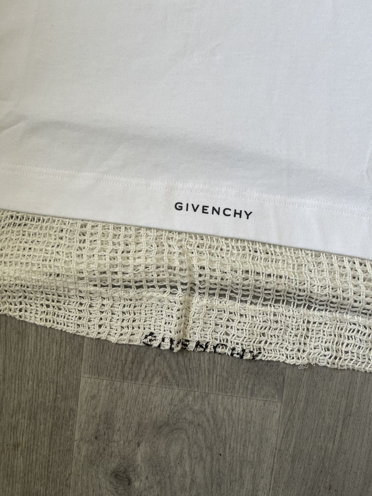 Givenchy Givenchy white Multi-layer t-shirt with flames Size US L / EU 52-54 / 3 - 3 Thumbnail