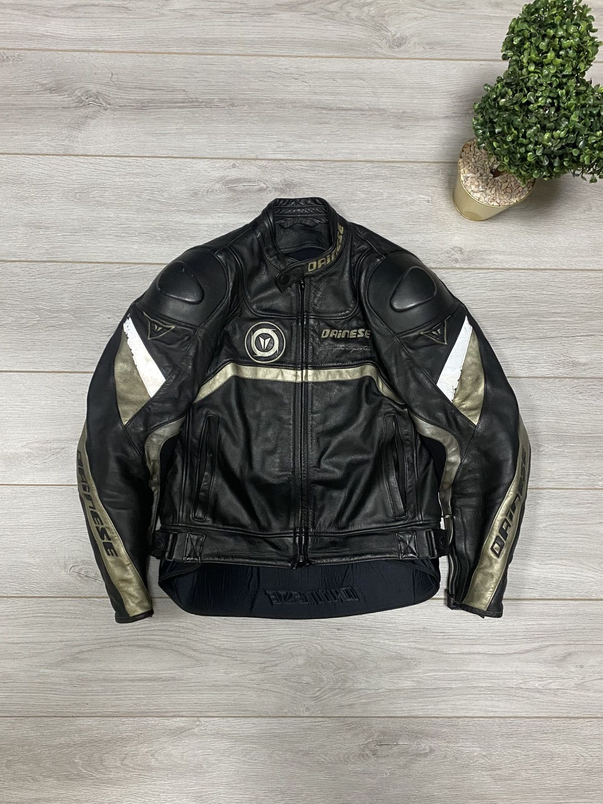 Dainese Dainese protection insulated big logo leather moto jacket Size US M / EU 48-50 / 2 - 2 Thumbnail