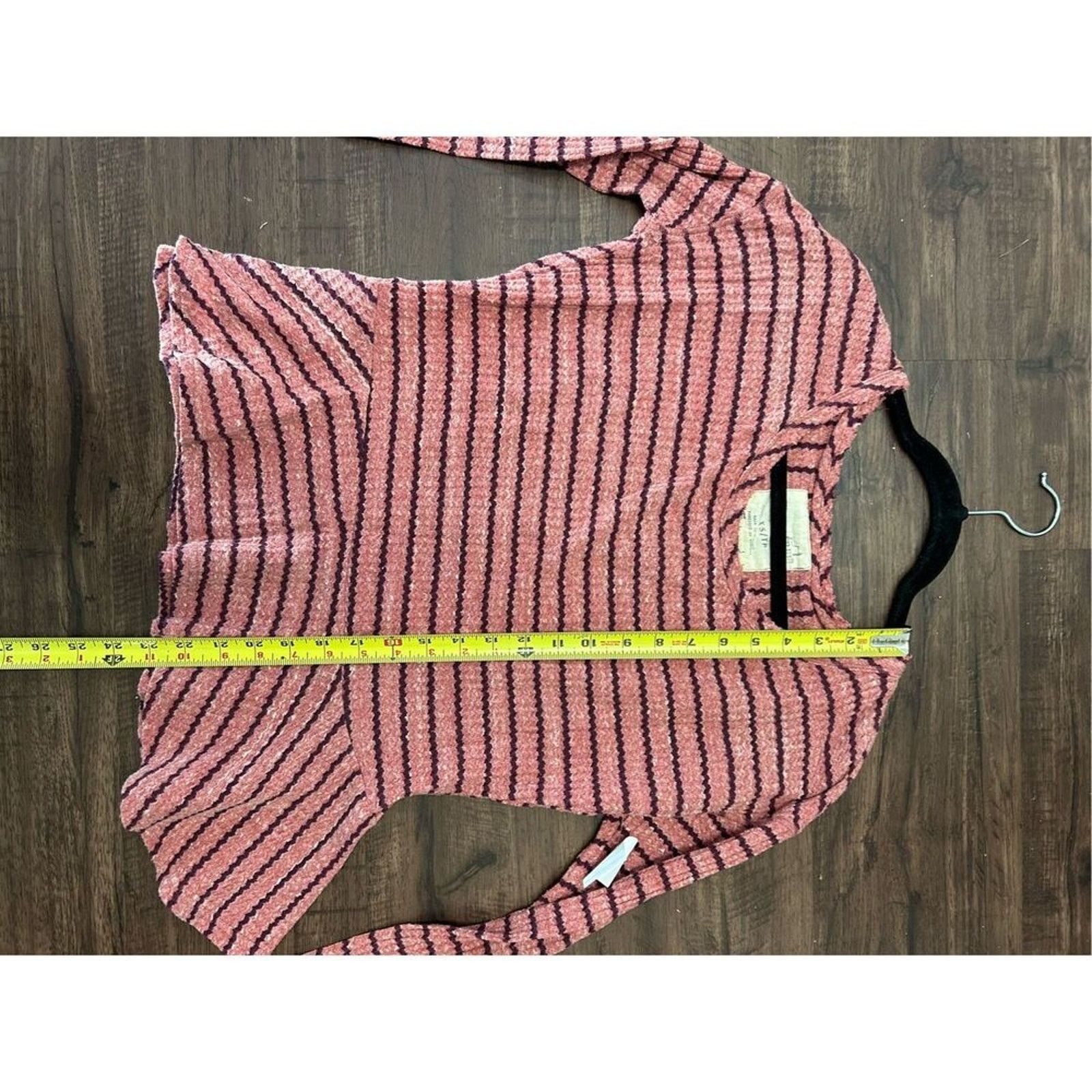 Free People Free People Auntie Em Waffle Knit Peplum Top, Pink, Sz XS Size XS / US 0-2 / IT 36-38 - 3 Thumbnail