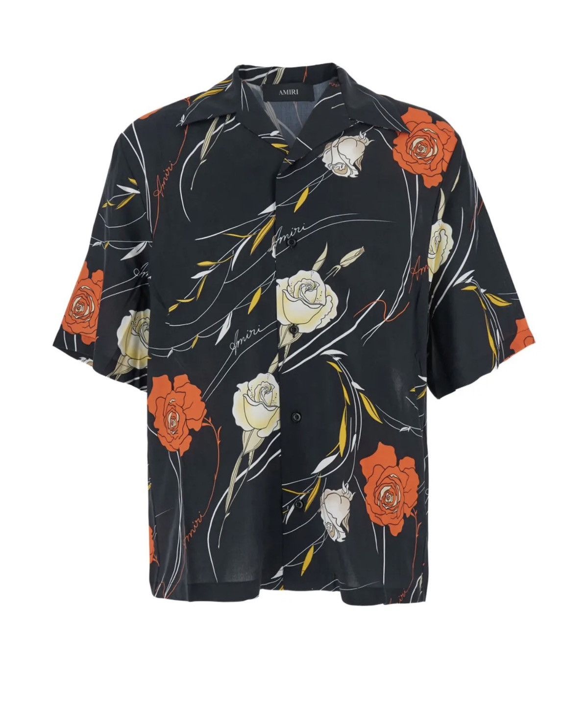 Amiri AMIRI rose-print camp-collar shirt Size US XL / EU 56 / 4 - 1 Thumbnail