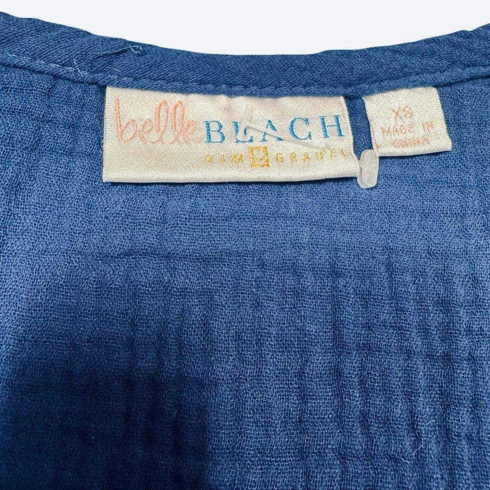 Other New Belle Beach by Kim Gravel Gauze V-Neck Nautical Navy Co Size XS / US 0-2 / IT 36-38 - 8 Thumbnail