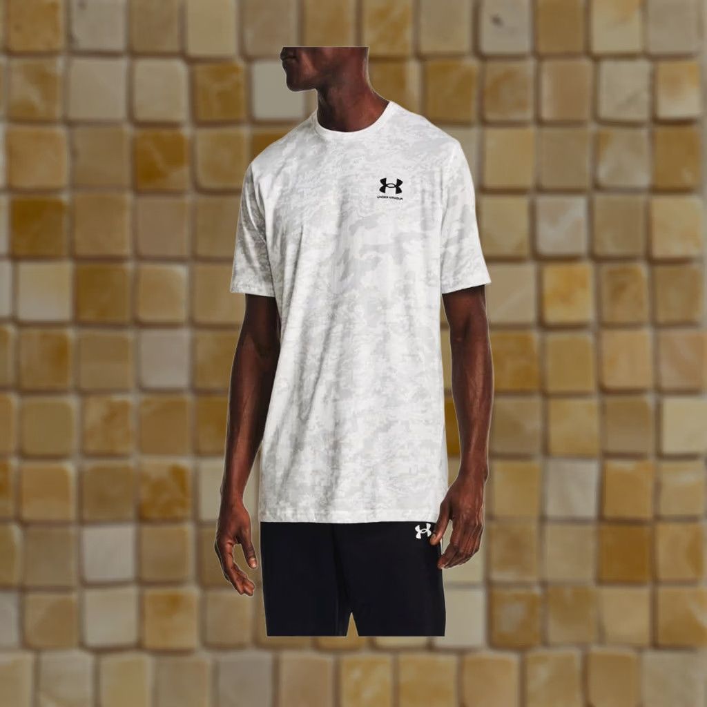 Under Armour NEW MENS UNDER ARMOUR CAMO SHIRT GREY WHITE CAMO CREW NECK SHORT SLEEVE TEE XXL Size US XXL / EU 58 / 5 - 1 Preview