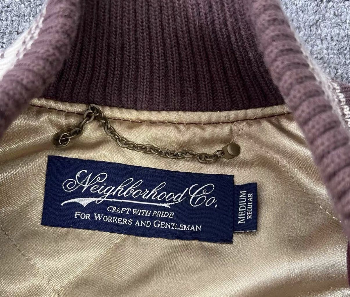 Neighborhood Neighborhood NBHD Leather-Sleeve Varsity Jacket J16 Size US M / EU 48-50 / 2 - 5 Thumbnail