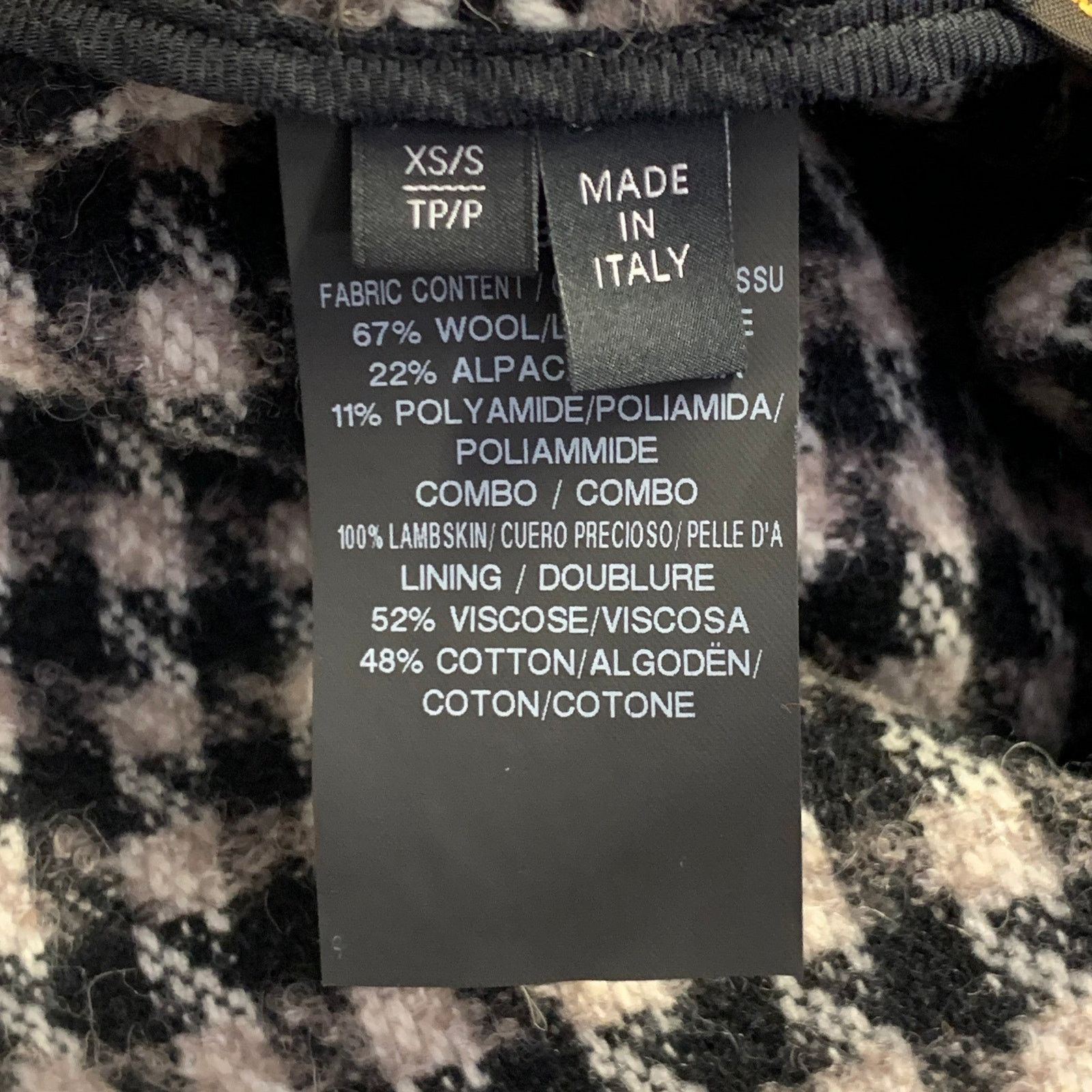 Derek Lam 10 Crosby DEREK LAM Wool Alpaca Houndstooth Poncho Pullover Size ONE SIZE - 9 Thumbnail