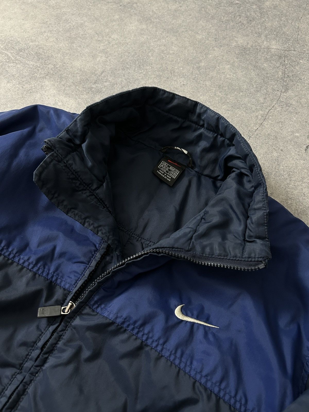 Nike Vintage Nike jacket 90s mens blue big logo rare swoosh Size US M / EU 48-50 / 2 - 6 Thumbnail