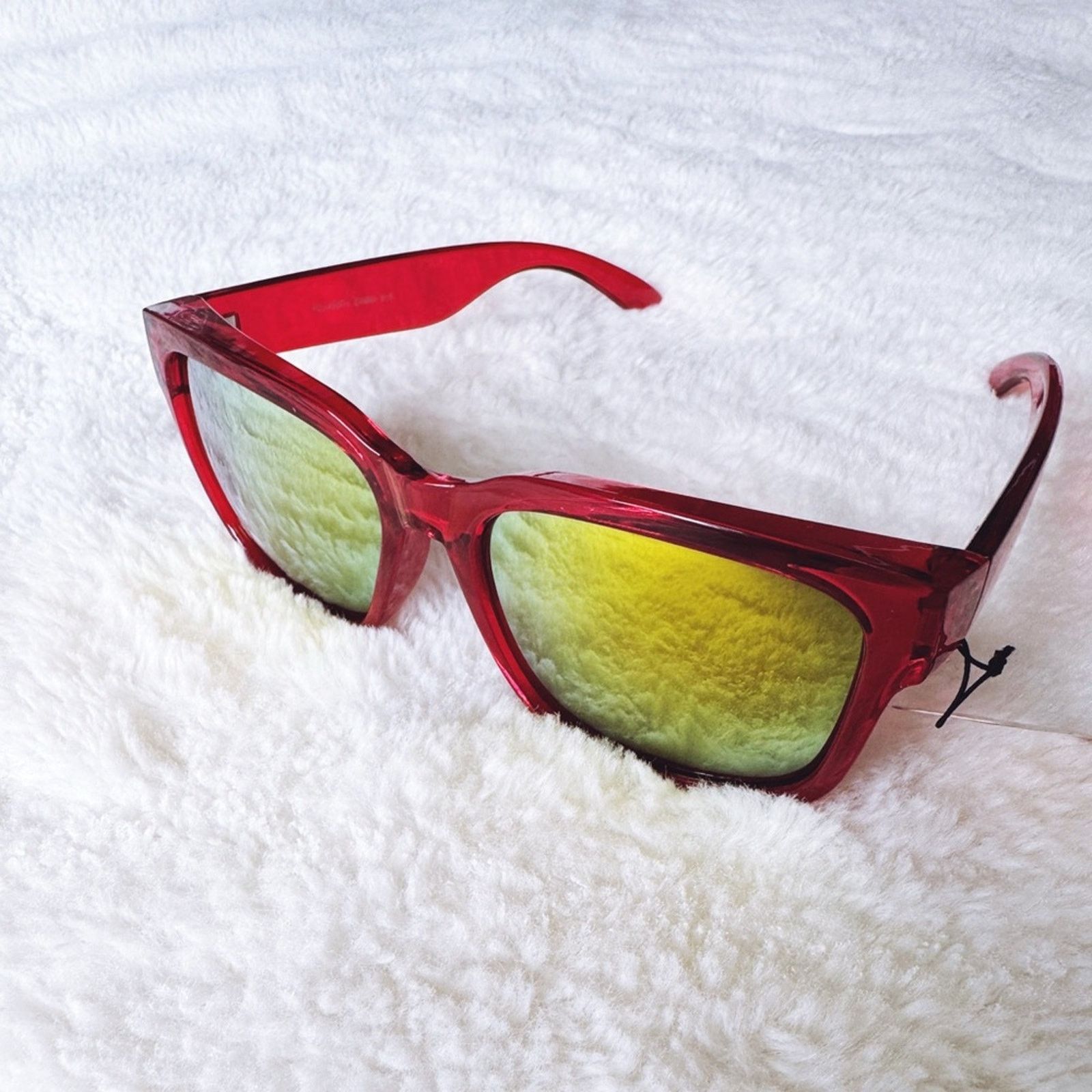 Other Cedric Bright Red Mirrored Sunglasses Size ONE SIZE - 6 Thumbnail