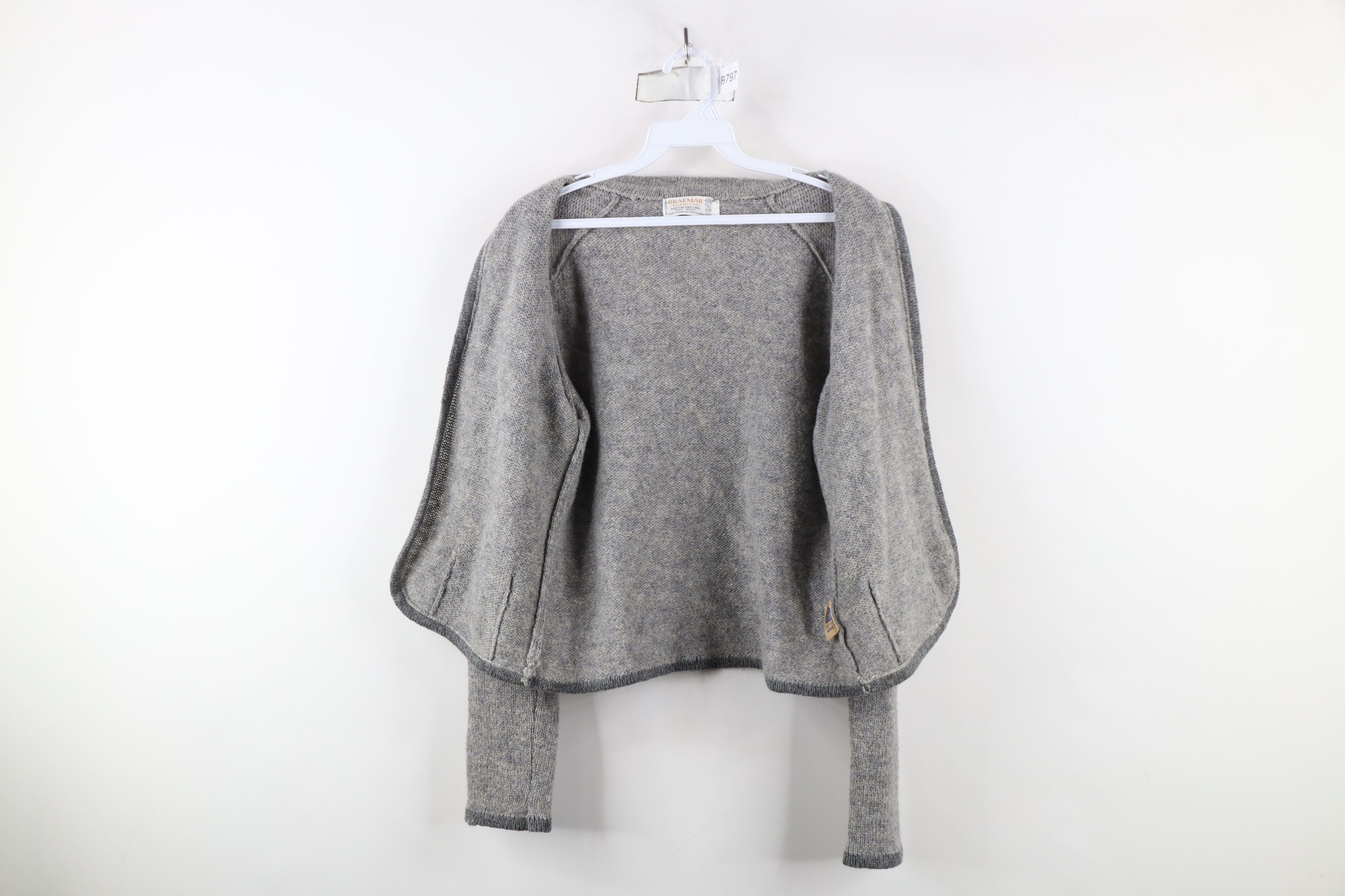 Vintage Vintage 50s 60s Wool Hand Framed Open Front Cardigan Sweater Size XS / US 0-2 / IT 36-38 - 8 Thumbnail
