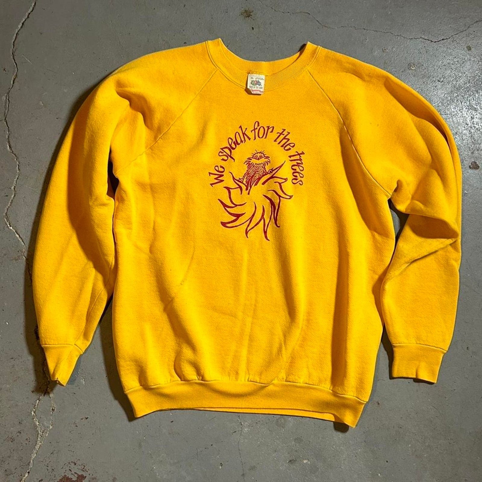 Fruit Of The Loom 90s yellow fruit of the loom dr suess the lorax Size US XL / EU 56 / 4 - 1 Thumbnail