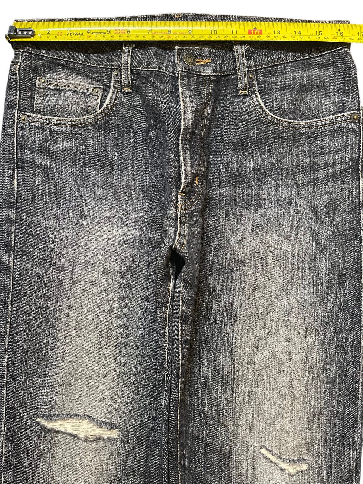 Edwin Vintage Edwin Faded Stone Wash Distress Style Loose Jeans Size US 32 / EU 48 - 12 Thumbnail