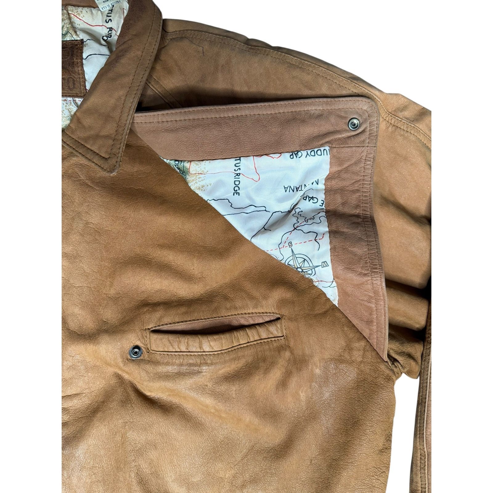 Vintage Marlboro Adventure Team Brown Bomber Leather Jacket