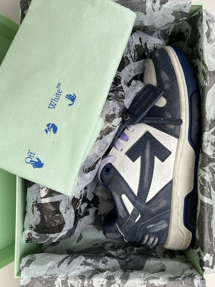 Off-White Off-White Out of Office Vintage Leather 'Navy Blue' Size US 10 / EU 43 - 4 Thumbnail