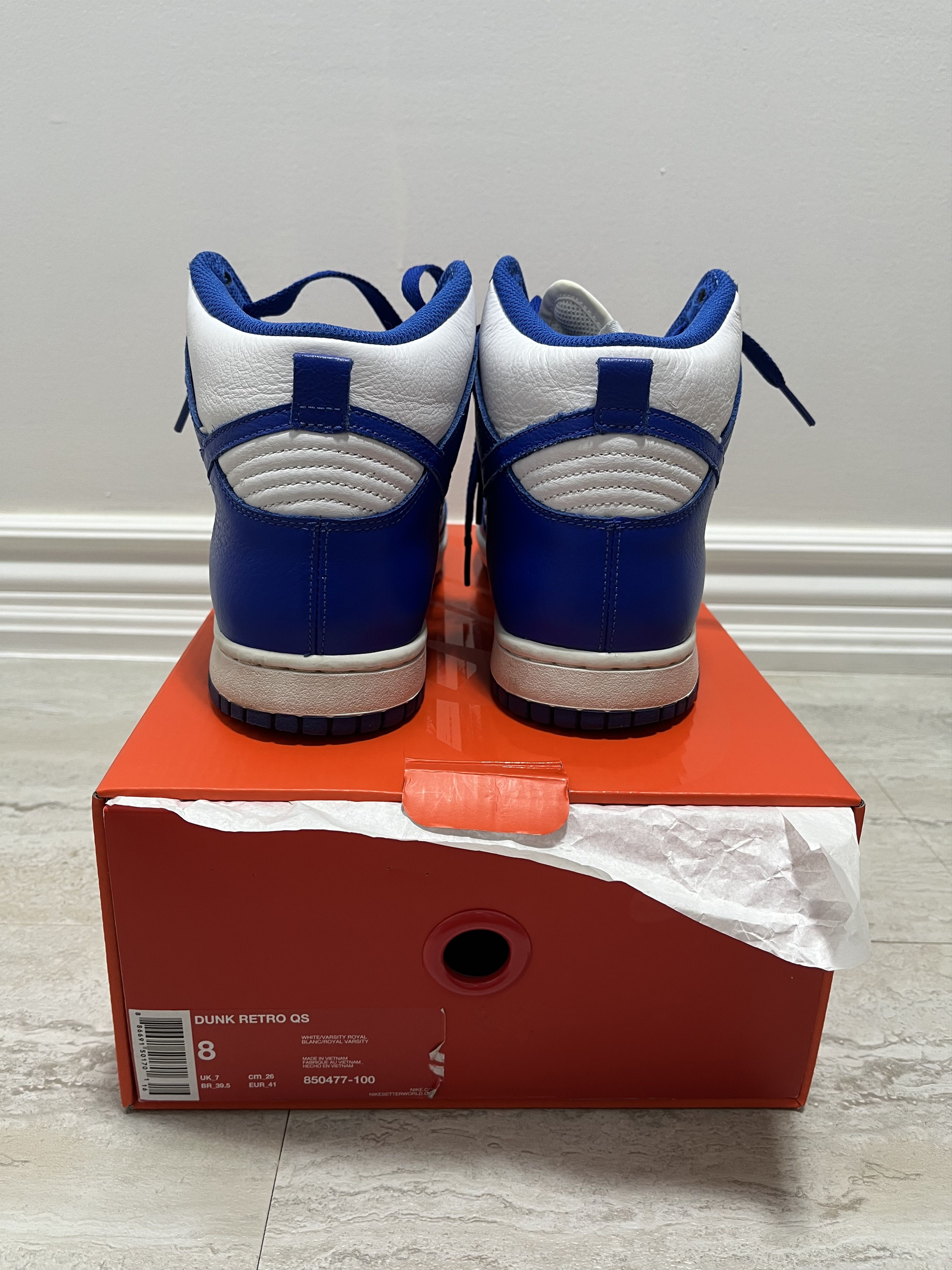 Nike Nike Dunk High 'Kentucky' (2016) Size US 8 / EU 41 - 5 Thumbnail
