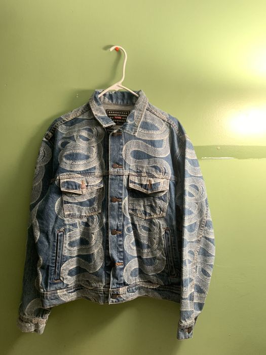 Supreme SS21 Supreme x Hysteric Glamour Snake Denim Trucker jacket