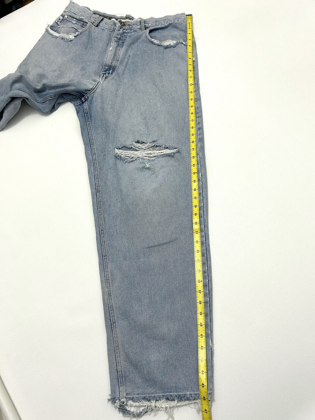 Marc Buchanan × Pelle Pelle Pele Pele Marc Buchanan Distressed Beggy Jeans Size US 36 / EU 52 - 23 Thumbnail