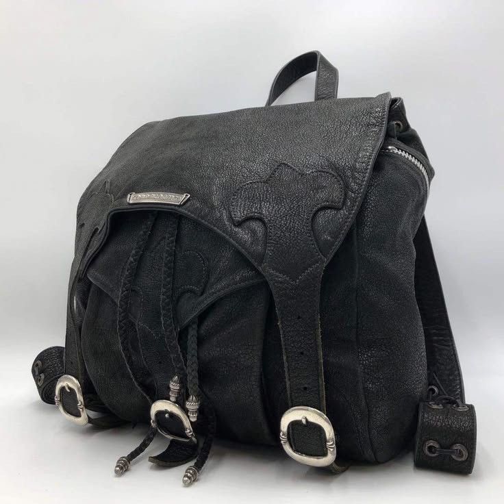 Chrome Hearts CH Leather Backpack Size ONE SIZE - 2 Thumbnail