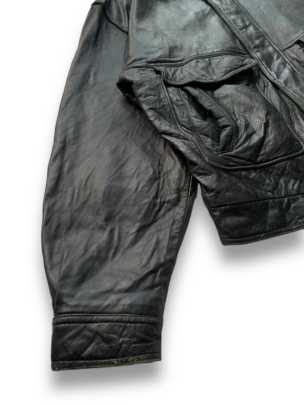 Genuine Leather Vintage Japanese Brand Maxima Flight Bomber Leather Jacket Size US M / EU 48-50 / 2 - 11 Thumbnail
