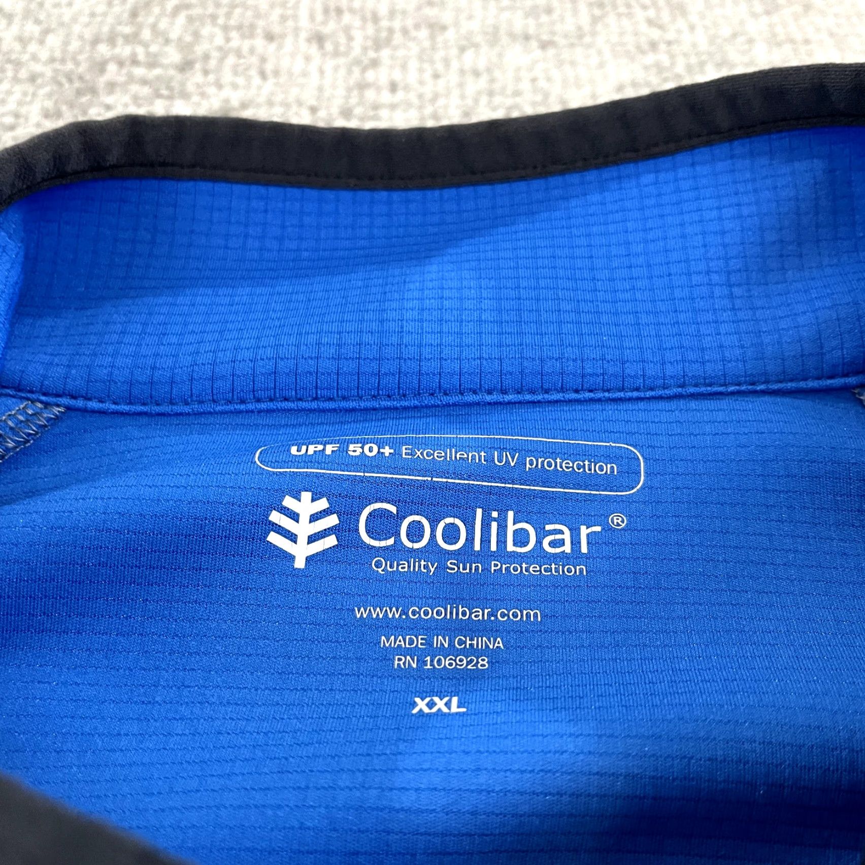 Vintage Coolibar Jacket Men 2XL Blue Gray Active UPF 50+ 3D Full Zip Long Sleeve Suntect Size US XXL / EU 58 / 5 - 2 Thumbnail
