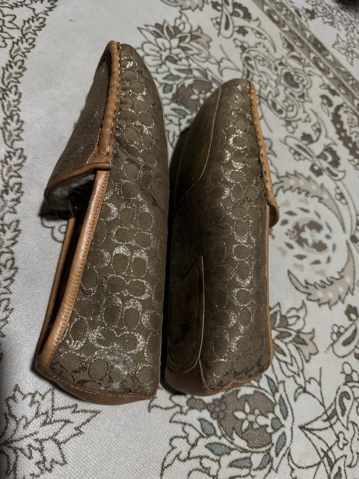 Coach Iconic Coach Monogram Signature Shearling Loafer Slippers Size US 11 / EU 44 - 4 Thumbnail