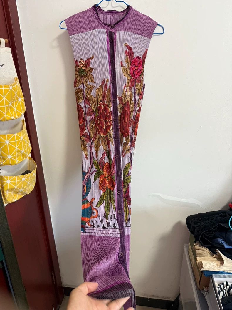 Issey Miyake Issey Miyake size:3 Purple flower-blooming peony dress of Size XS / US 0-2 / IT 36-38 - 5 Thumbnail