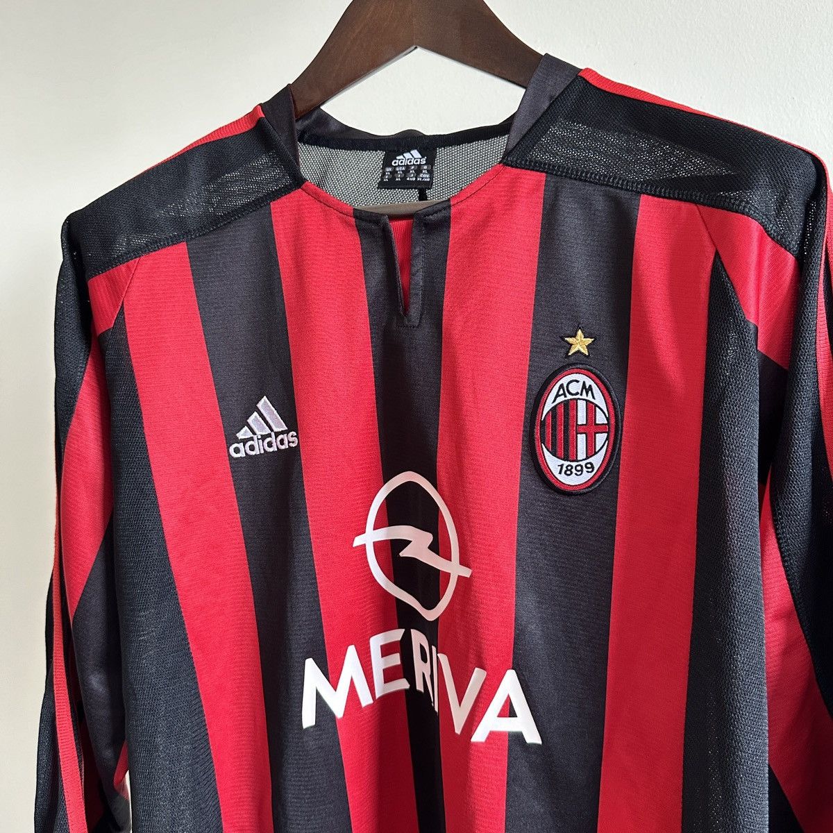 Adidas × Vintage 2003/04 AC Milan Home Jersey Longsleeve Rare Size XL Size US XL / EU 56 / 4 - 3 Thumbnail