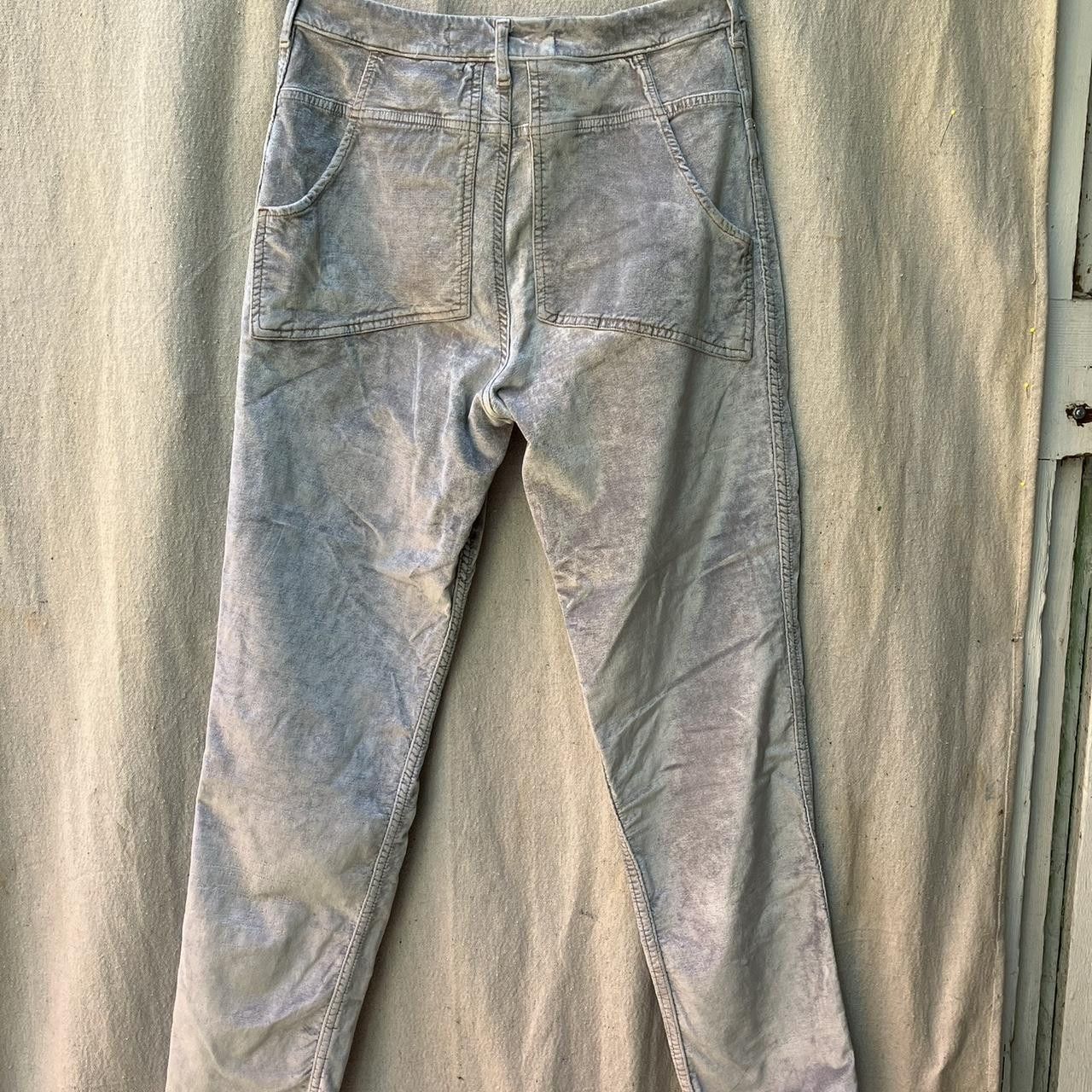 Eckhaus Latta Eckhaus Latta Silver Velvet Jeans Size US 33 - 2 Thumbnail