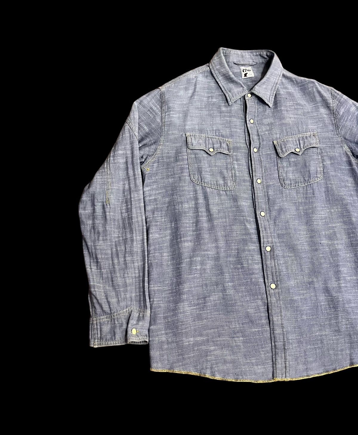 Fragment Design × Hiroshi Fujiwara × Japanese Brand Mad Hectic Chambray Button ups shirt Size US L / EU 52-54 / 3 - 3 Thumbnail
