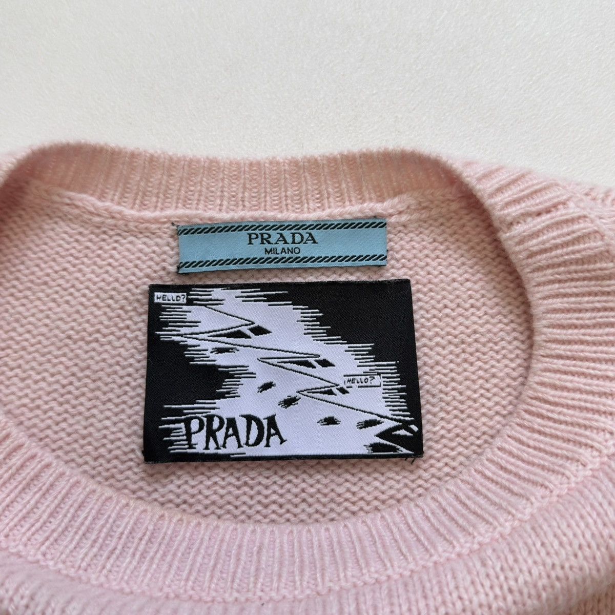 Prada S/S 17 ‘Comic Patterned’ Pink Wool Sweater Size US M / EU 48-50 / 2 - 6 Thumbnail