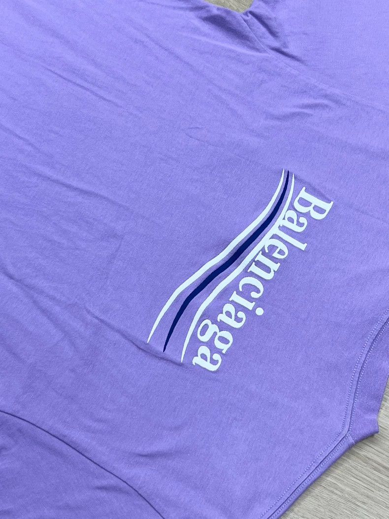 Balenciaga Balenciaga Coke Logo Embroidered Short Sleeve, Purple XXS Size US XXS / EU 40 - 6 Thumbnail