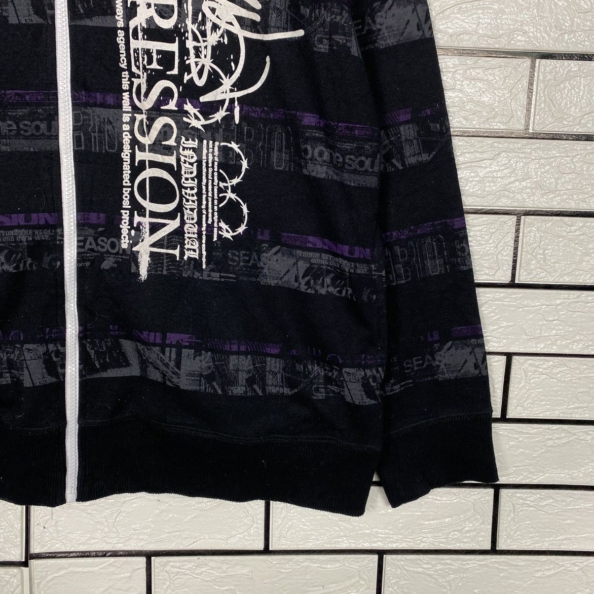 Japanese Brand 📌B One Soul Zipper Hoodie Full Print Size US XL / EU 56 / 4 - 6 Thumbnail