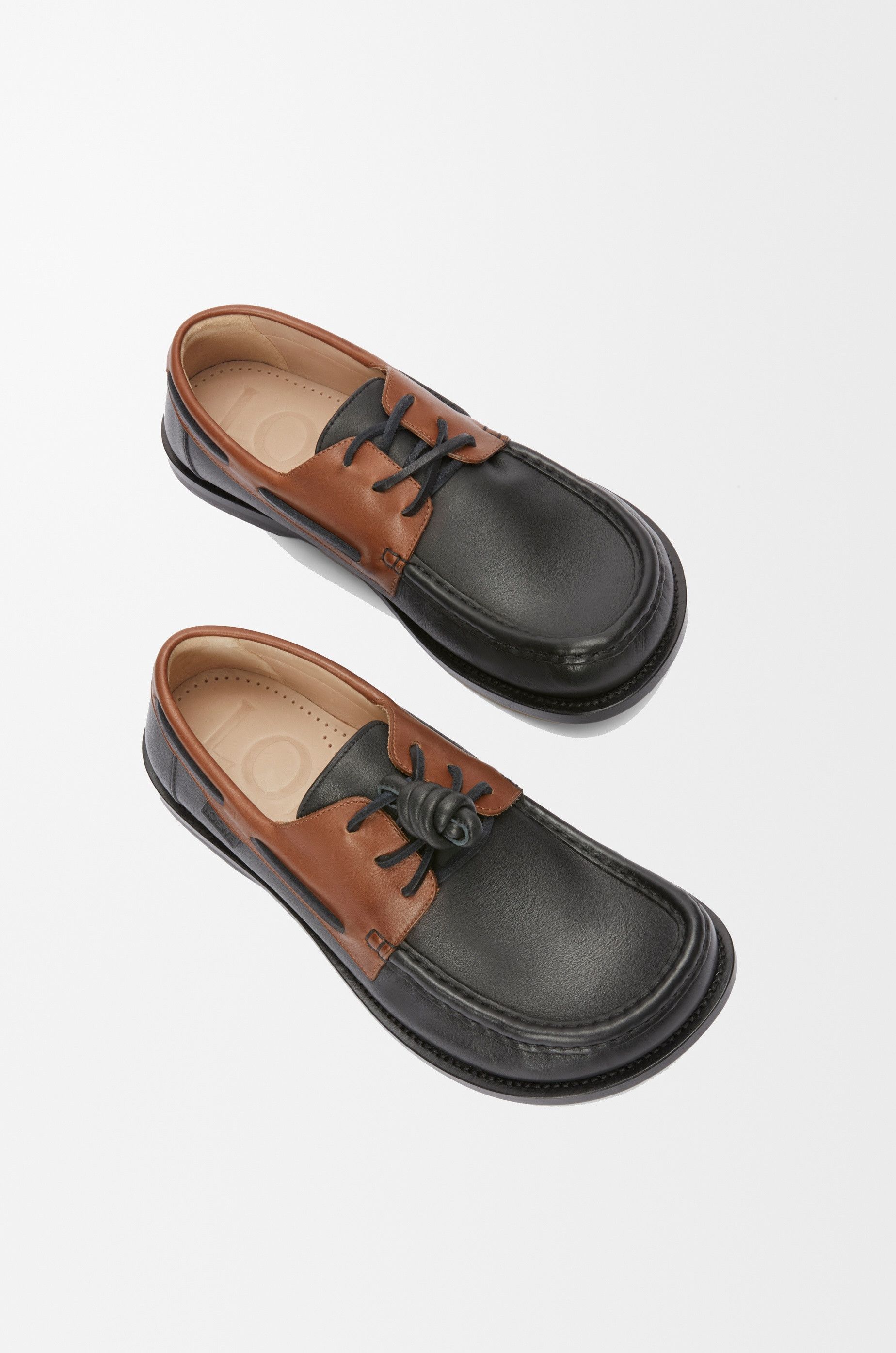 Loewe o1in1g0426 Campo Boat Shoes in Dark Caramel/Black Size US 8 / EU 41 - 3 Thumbnail