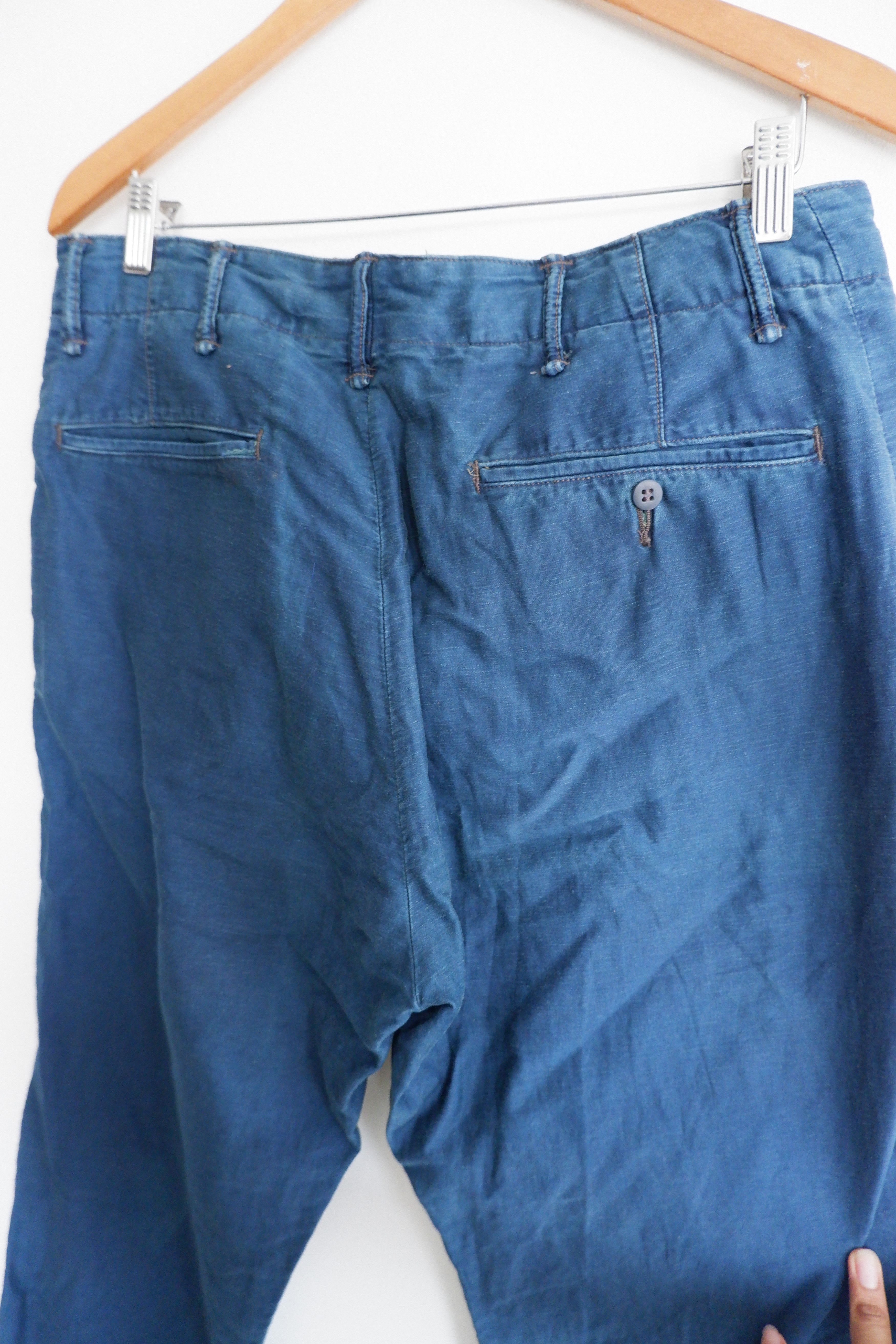 RRL Ralph Lauren Vintage Double RL Indigo Pants Size US 34 / EU 50 - 5 Thumbnail