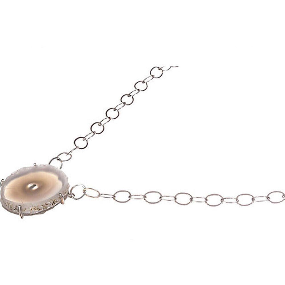 Designer Sterling Silver Artisan Agate Pendant Necklace Alberto Juan Size ONE SIZE - 3 Thumbnail